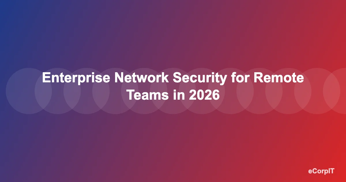 Enterprise network security protecting remote teams